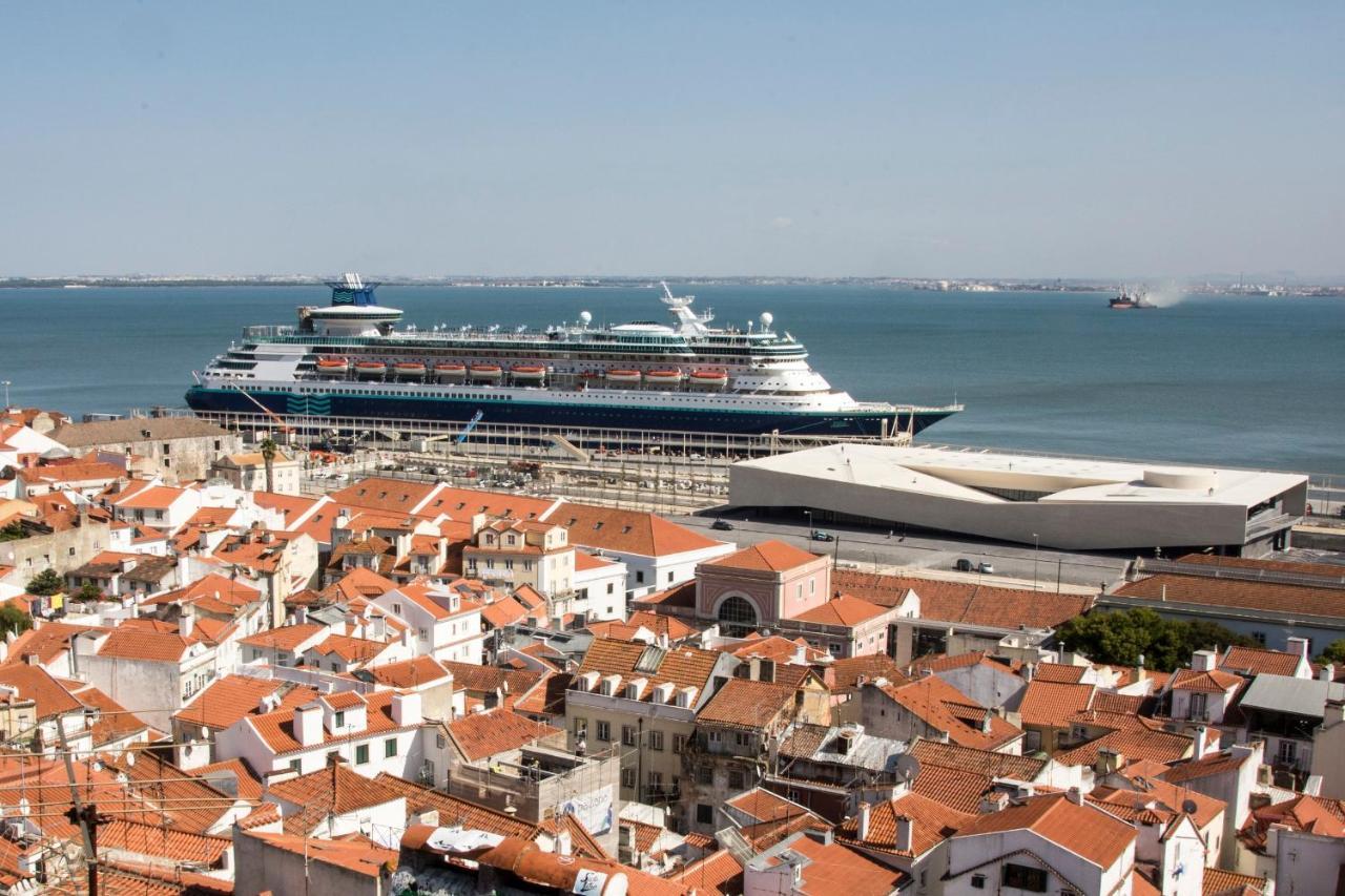 Charming Apartment In Private Condominium At Graca Lisbon Luaran gambar